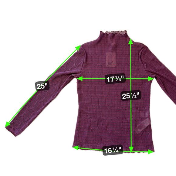 Levi's Second Skin Top Sheer Pink Purple Sz M. NWT - Picture 5 of 7